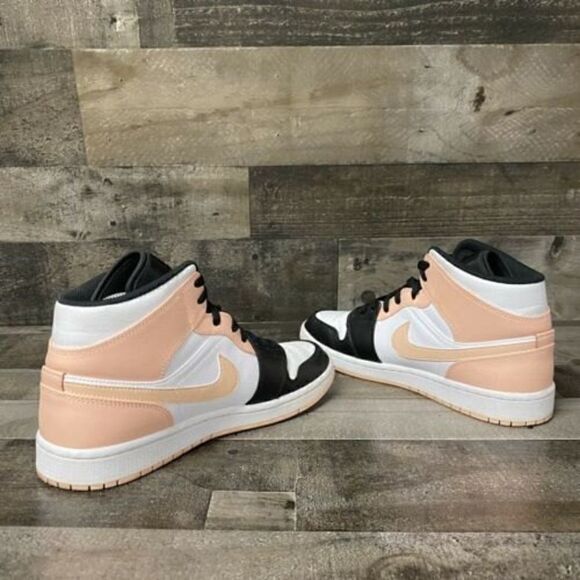 Nike Air Jordan 1 Mid Mens Size 10 2021 Crimson Tint Arctic 554724 133 Used Once - Picture 5 of 7